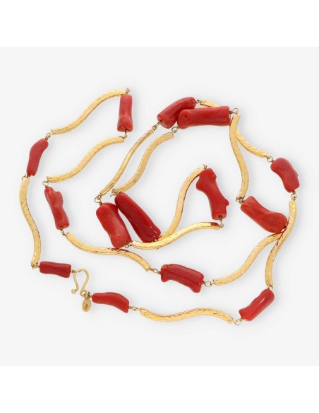 Cadena Tous 88cn 18kt con perlas 18kt