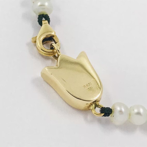Gargantilla de Tous con perlas y tulipÃ¡n