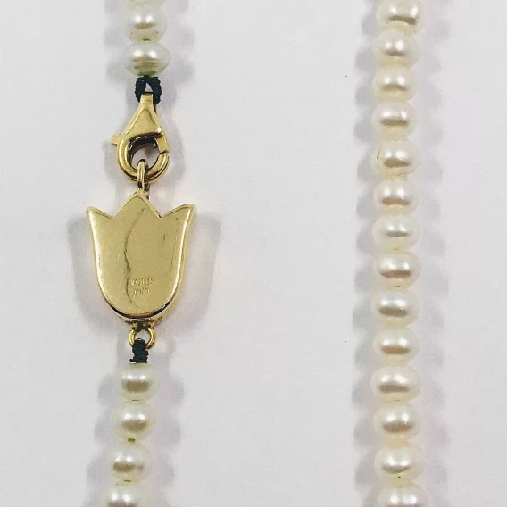 Gargantilla de Tous con perlas y tulipÃ¡n