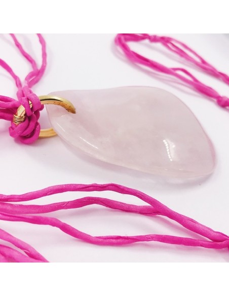 Colgante TOUS con  piedra rosa