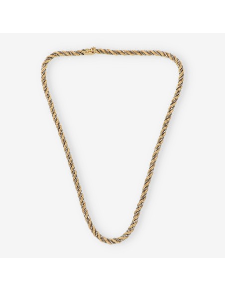 CordÃ³n en oro bicolor 18kt