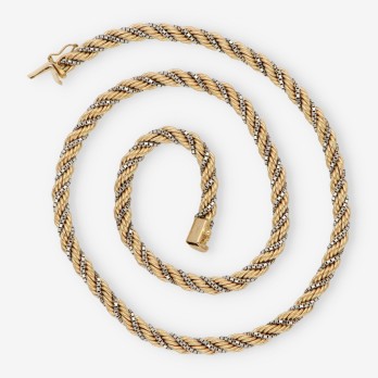 CordÃ³n en oro bicolor 18kt 2