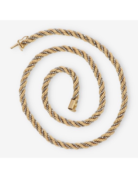 CordÃ³n en oro bicolor 18kt