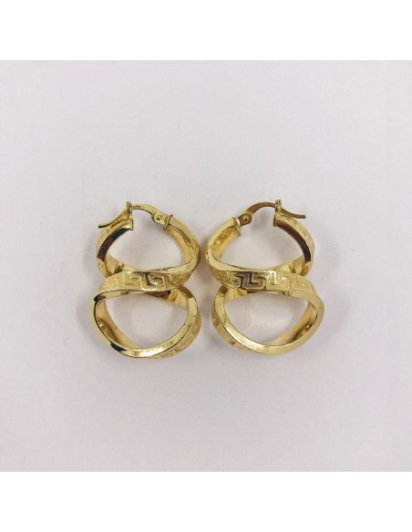 Pendientes en oro 18kt en forma de 8.