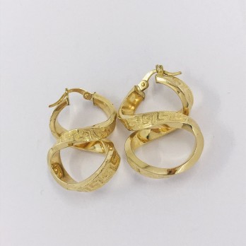 Pendientes en oro 18kt en forma de 8. 2