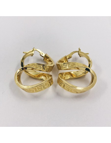 Pendientes en oro 18kt en forma de 8.