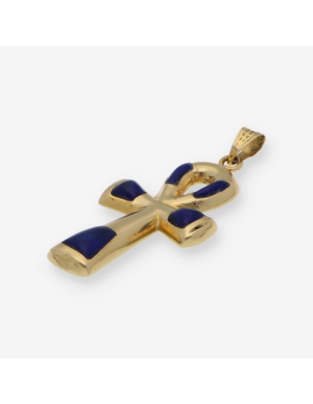 Colgante cruz de la vida en oro 18kt