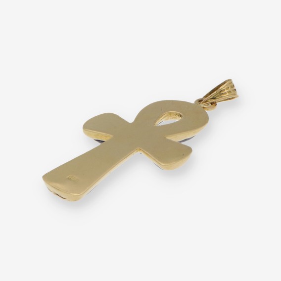 Colgante cruz de la vida en oro 18kt