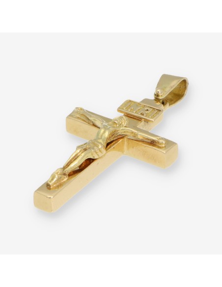 Colgante cruz en oro 18kt
