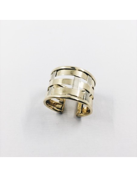 Anillo de oro con diseÃ±o de lÃ¡minas trenzadas