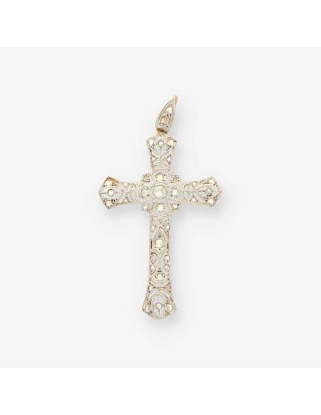 Cruz oro y diamantes aÃ±os 20
