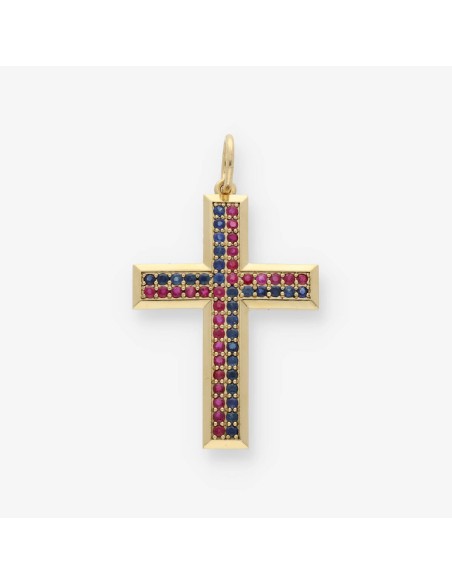 Colgante cruz en oro 18kt
