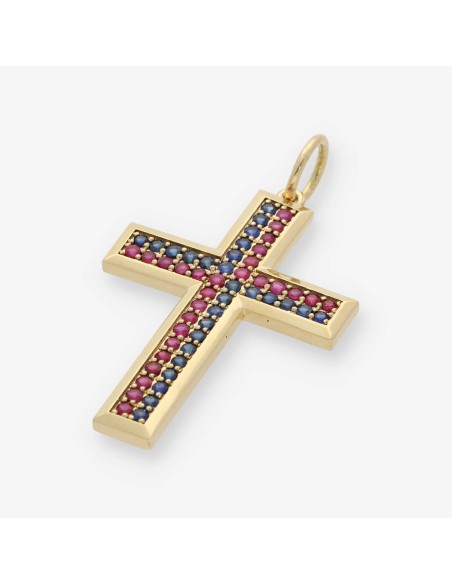 Colgante cruz en oro 18kt