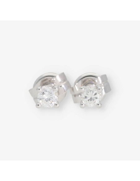 Pendientes en oro blanco 18kt con brillantes NUEVO
