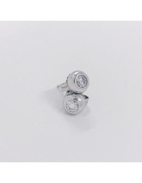 Pendientes en oro blanco 18kt y brillantes