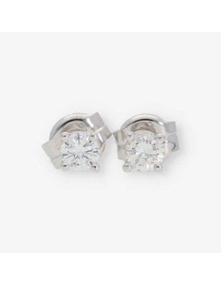 Pendientes en oro blanco 18kt con brillantes NUEVO