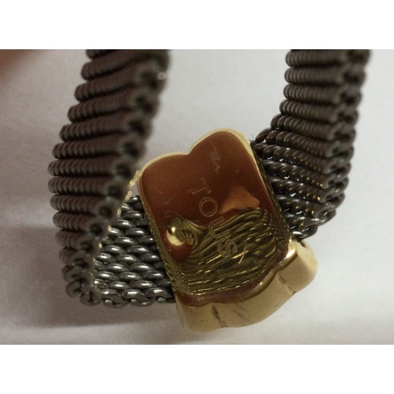 Sortija Tous en acero y oro figura osito 18k