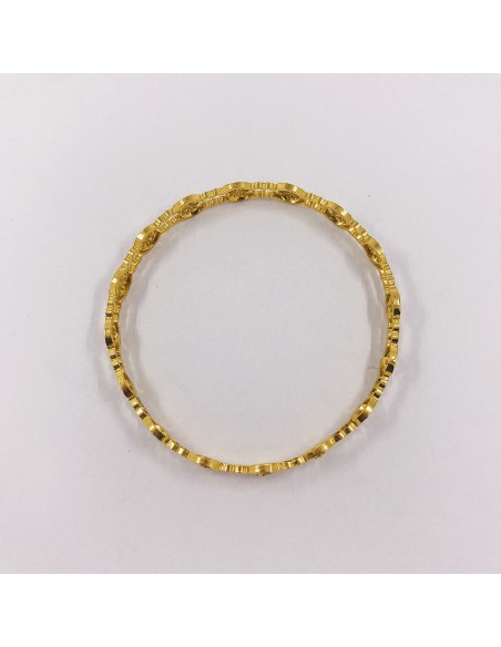 Esclava en oro 18kt con flores.