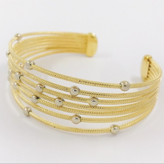 Pulsera rÃ­gida en oro 18kt