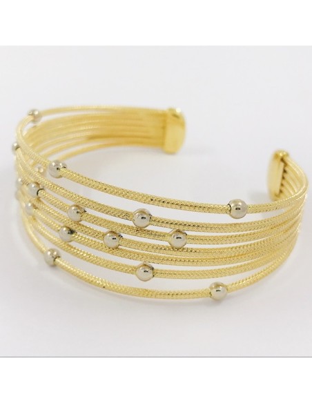 Pulsera rÃ­gida en oro 18kt