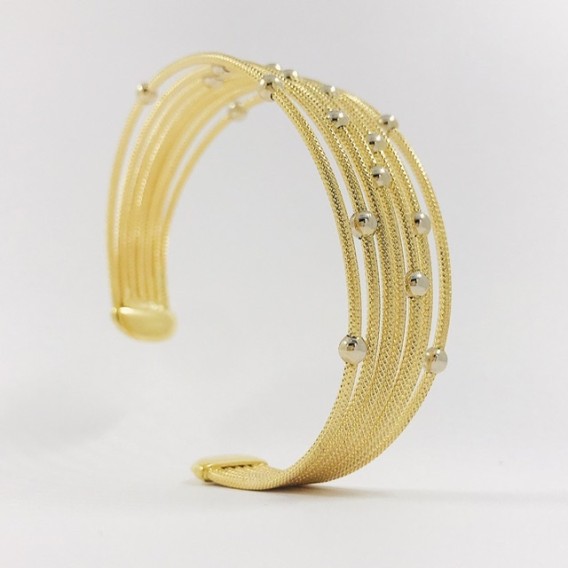 Pulsera rÃ­gida en oro 18kt