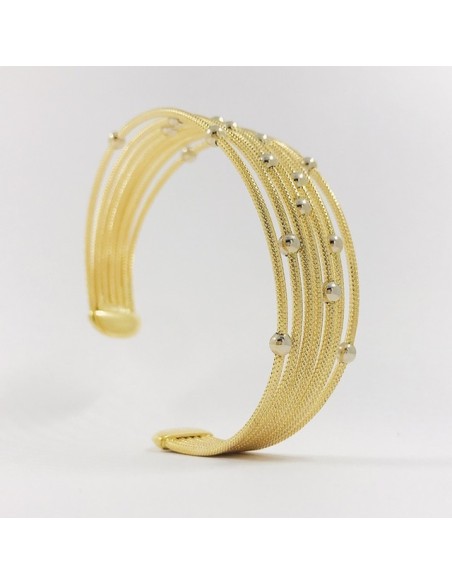 Pulsera rÃ­gida en oro 18kt