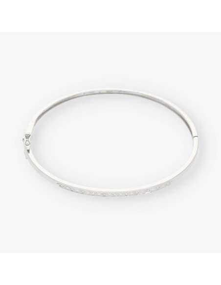 Pulsera de oro blanco 18kt con brillantes