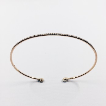 Pulsera de oro con brillantes