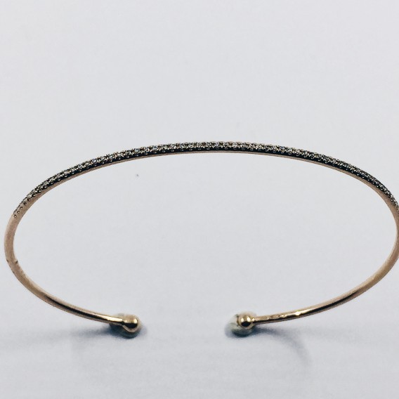 Pulsera de oro con brillantes