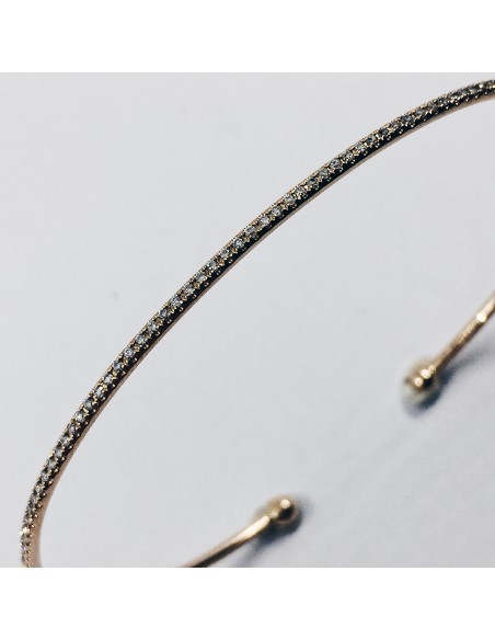 Pulsera de oro con brillantes