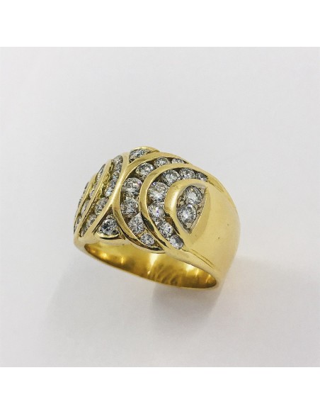 Anillo de oro y brillantes