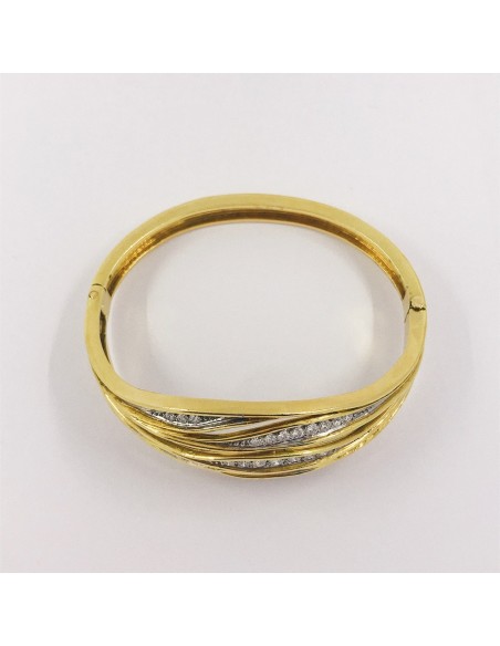 Pulsera esclava en oro y brillantes