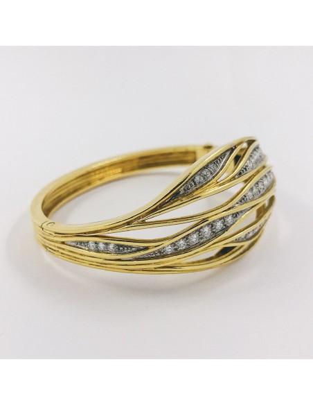 Pulsera esclava en oro y brillantes