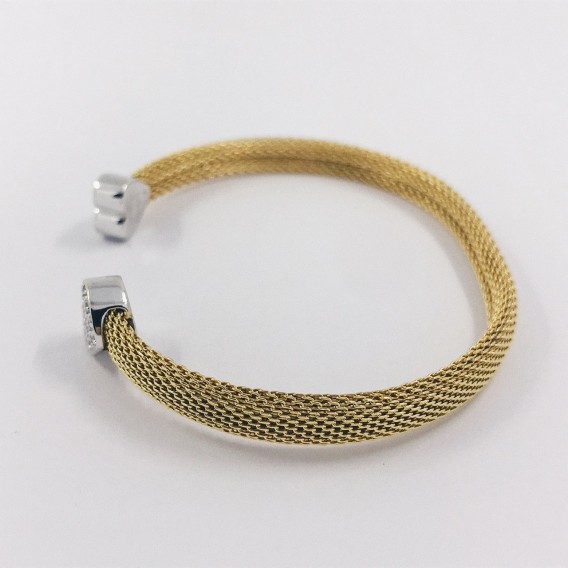 Pulsera Tous en oro bicolor 18kt con brillantes