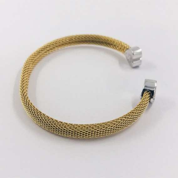 Pulsera Tous en oro bicolor 18kt con brillantes