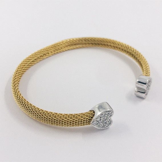 Pulsera Tous en oro bicolor 18kt con brillantes
