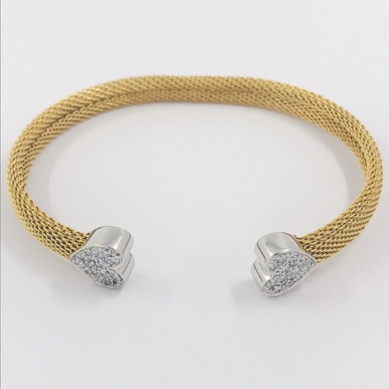 Pulsera Tous en oro bicolor 18kt con brillantes