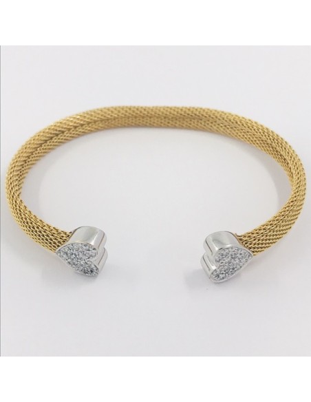 Pulsera Tous en oro bicolor 18kt con brillantes