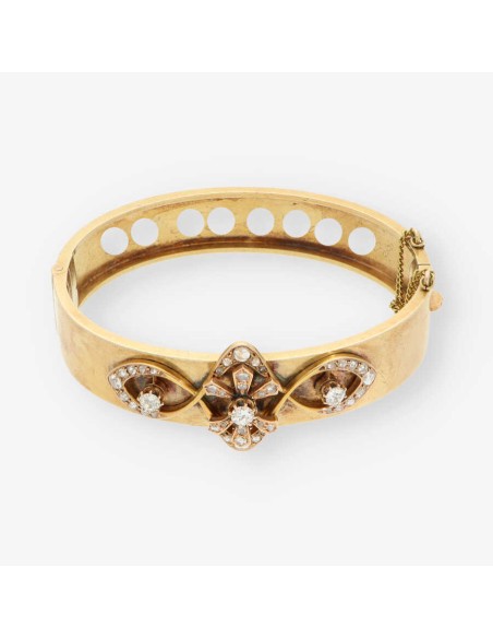 Pulsera vintage en oro 18kt y diamantes