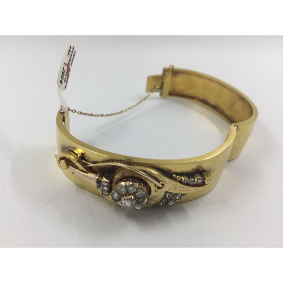 Pulsera esclava en oro y diamantes