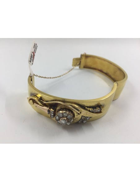 Pulsera esclava en oro y diamantes