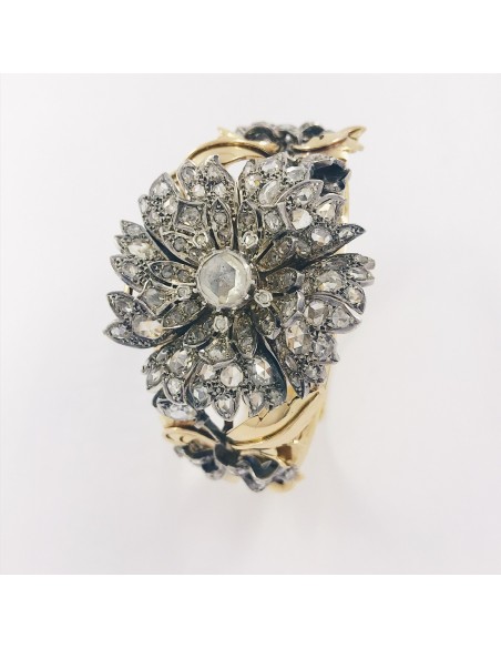 Pulsera vintage en oro 18kt con diamantes