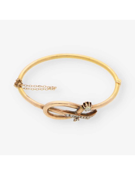 Pulsera vintage en oro 18kt con diamantes