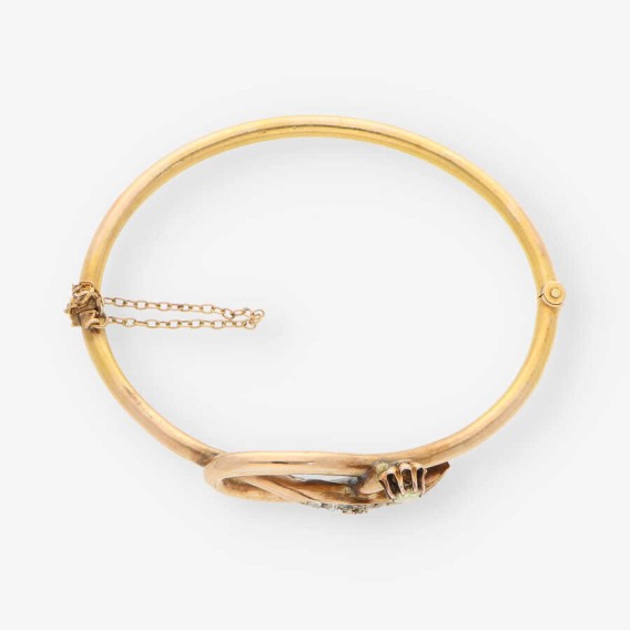 Pulsera vintage en oro 18kt con diamantes