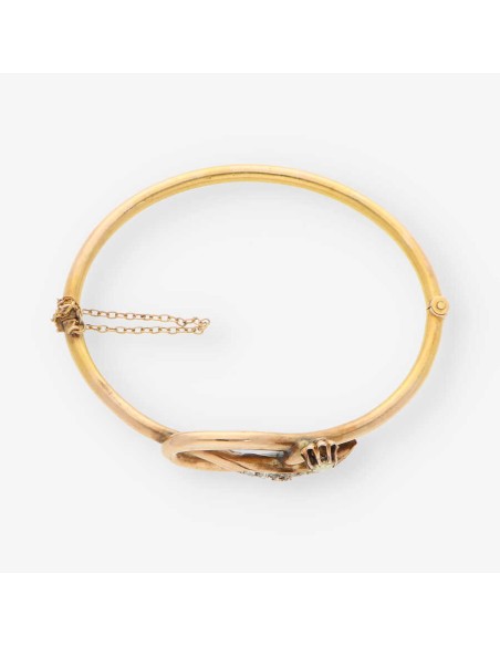 Pulsera vintage en oro 18kt con diamantes