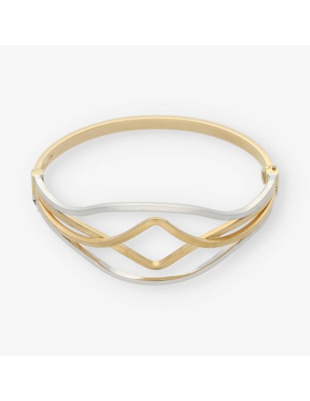 Pulsera esclava en oro bicolor 18kt