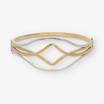 Pulsera esclava en oro bicolor 18kt 2
