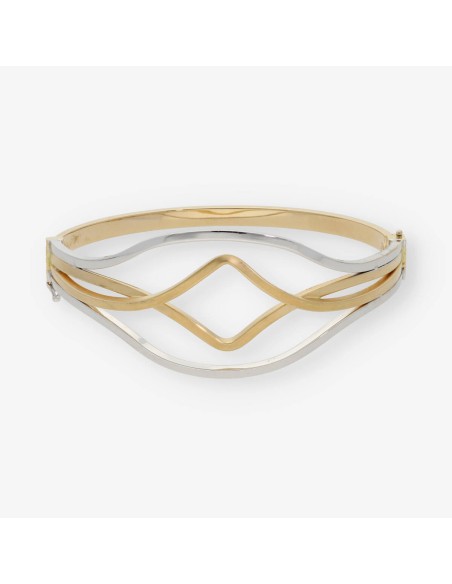 Pulsera esclava en oro bicolor 18kt