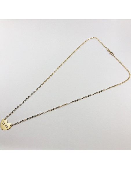 Gargantilla corazÃ³n en oro 18kt.