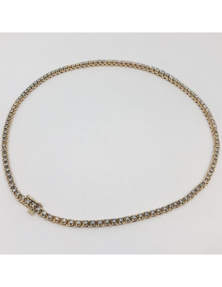 Gargantilla riviere en oro 18kt con brillantes.